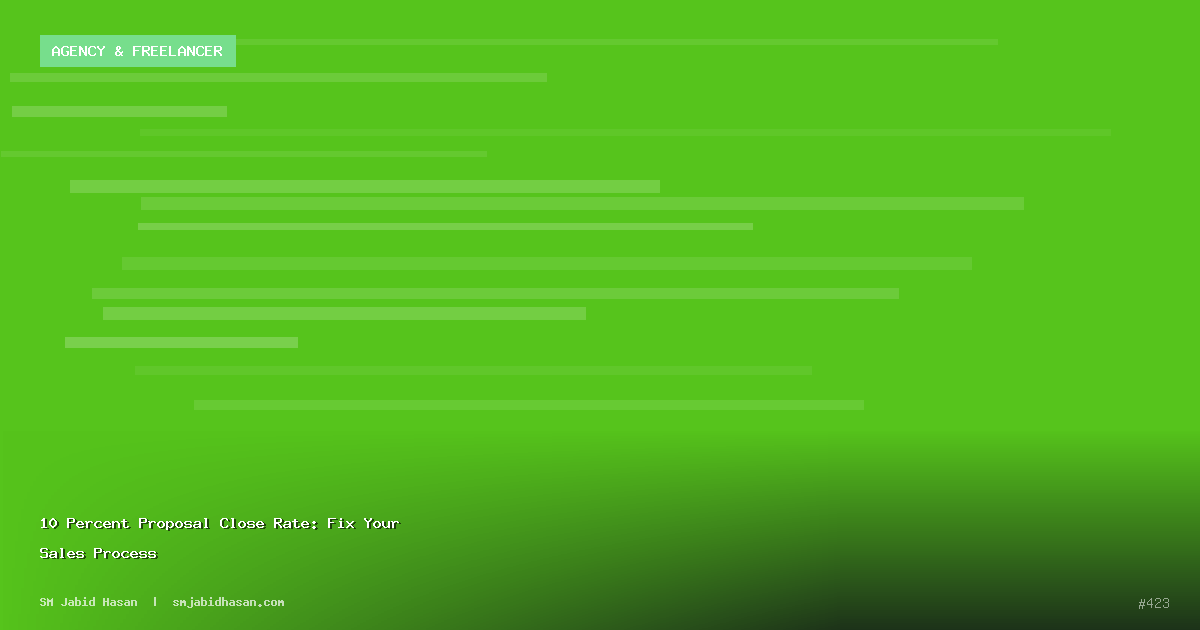 10 Percent Proposal Close Rate: Fix Your Sales Process