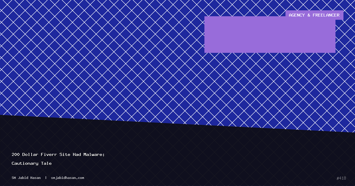 200 Dollar Fiverr Site Had Malware: Cautionary Tale