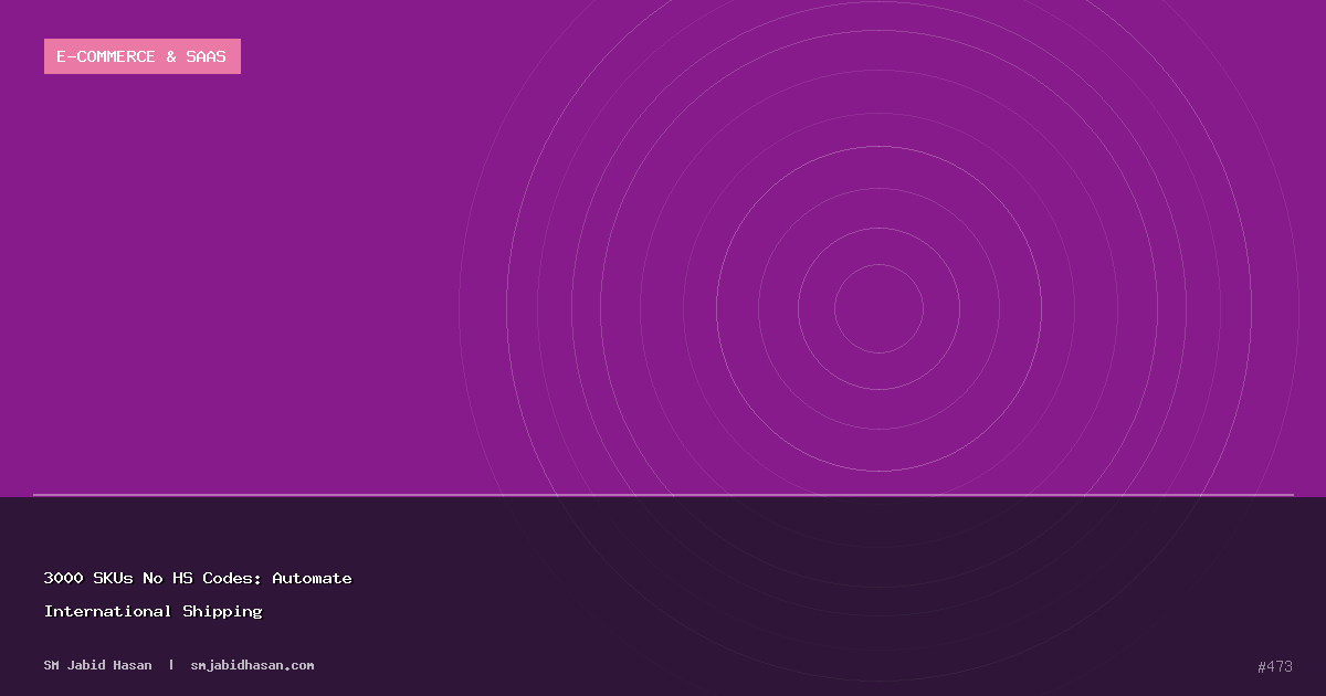 3000 SKUs No HS Codes: Automate International Shipping