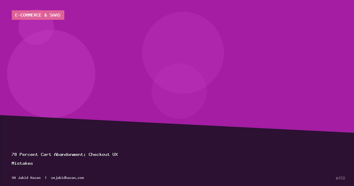78 Percent Cart Abandonment: Checkout UX Mistakes