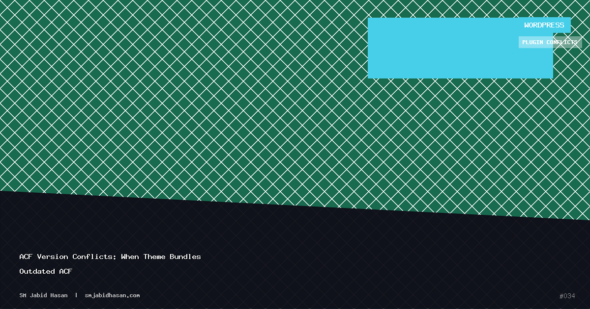 ACF Version Conflicts: When Theme Bundles Outdated ACF