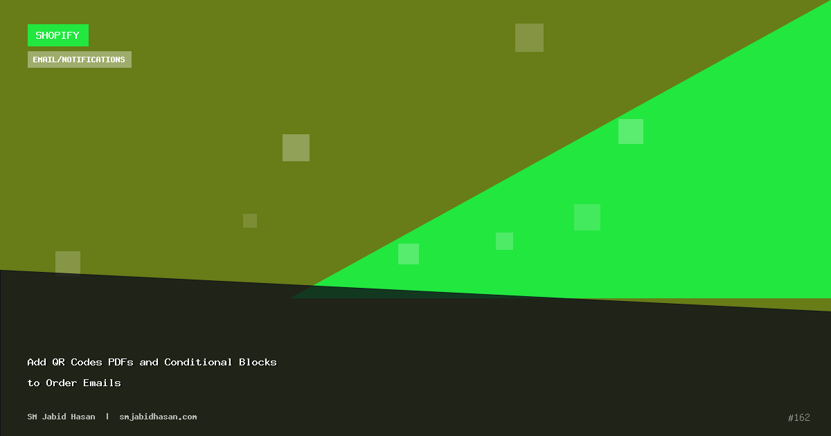 Add QR Codes PDFs and Conditional Blocks to Order Emails