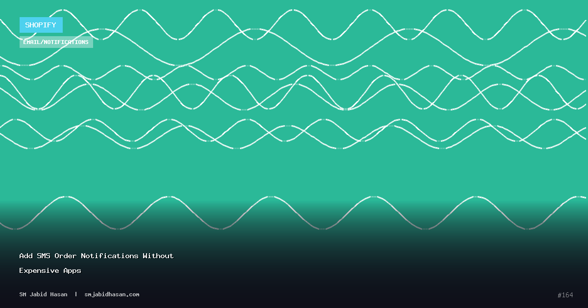 Add SMS Order Notifications Without Expensive Apps