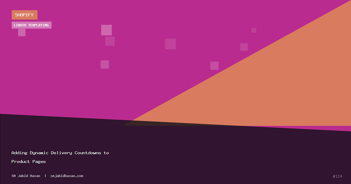 Adding Dynamic Delivery Countdowns to Product Pages
