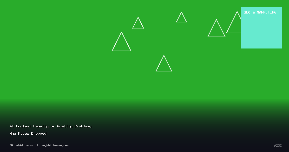 AI Content Penalty or Quality Problem: Why Pages Dropped