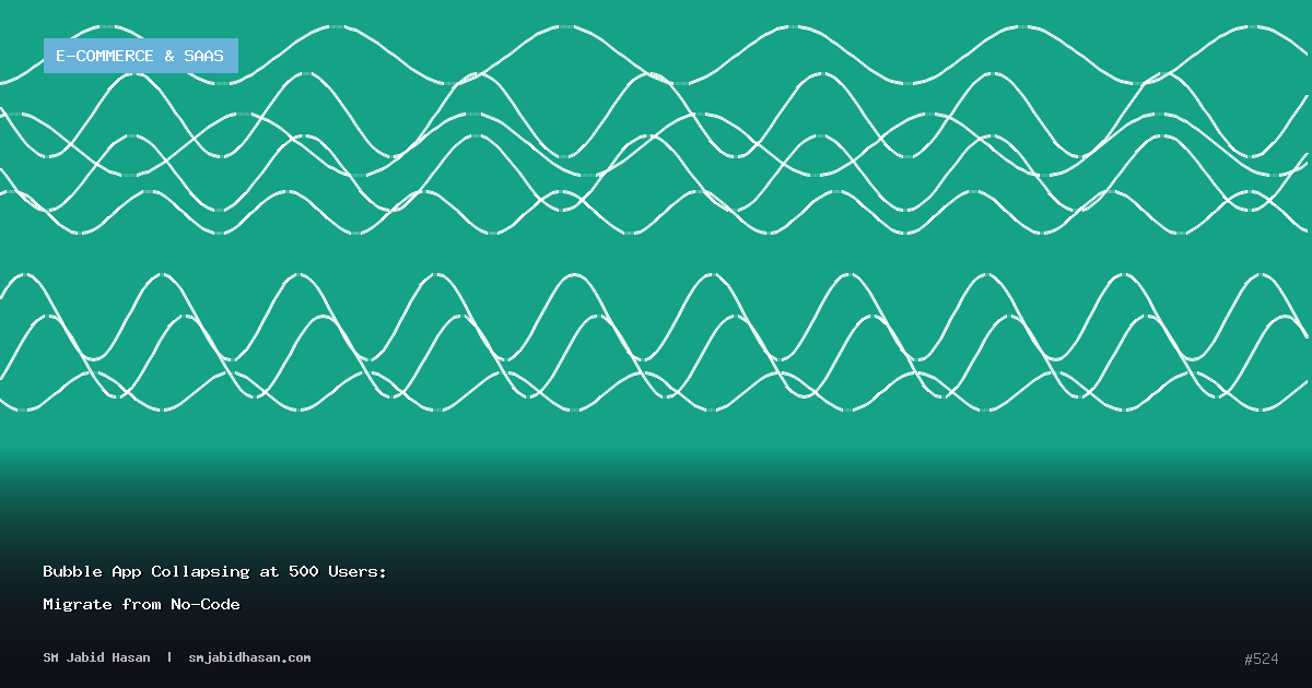 Bubble App Collapsing at 500 Users: Migrate from No-Code