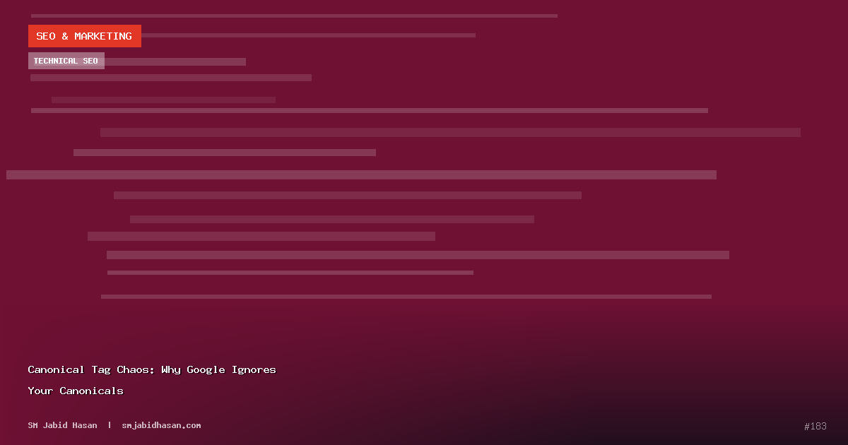 Canonical Tag Chaos: Why Google Ignores Your Canonicals