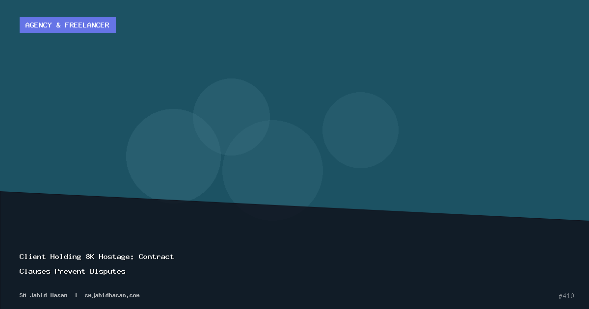 Client Holding 8K Hostage: Contract Clauses Prevent Disputes