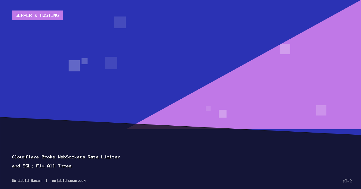 Cloudflare Broke WebSockets Rate Limiter and SSL: Fix All Three