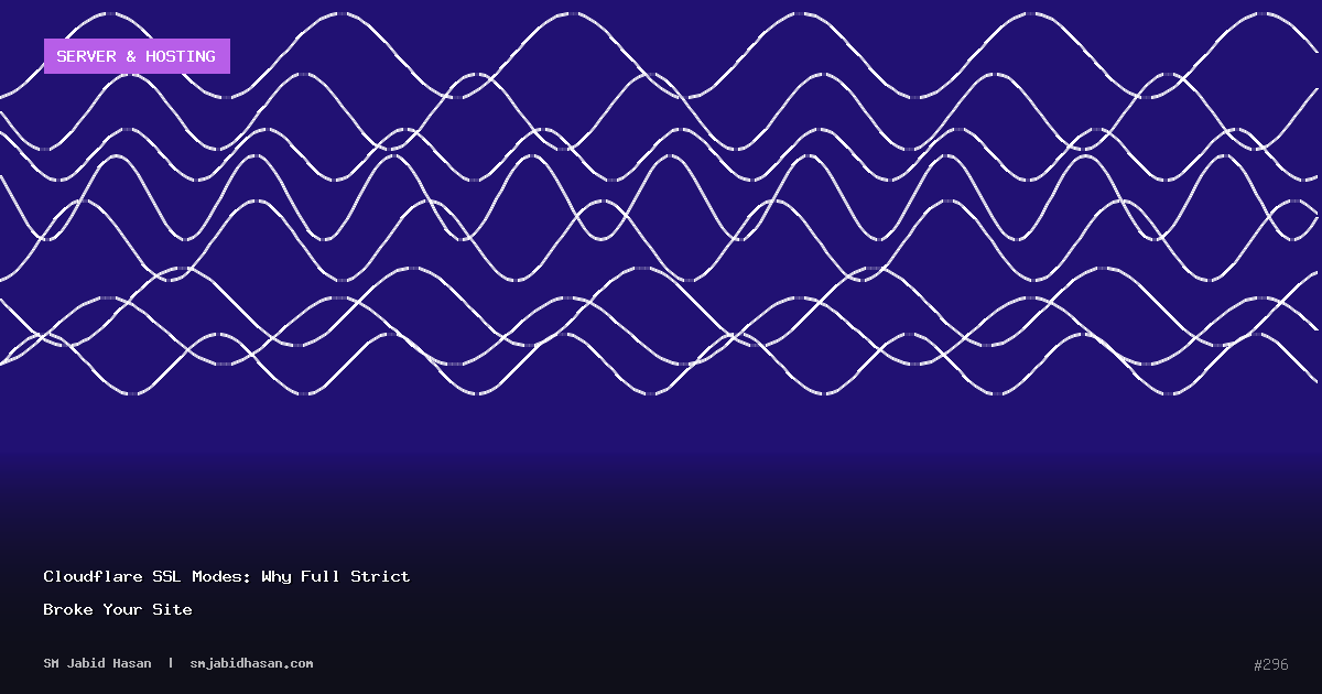 Cloudflare SSL Modes: Why Full Strict Broke Your Site