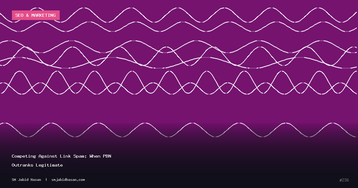 Competing Against Link Spam: When PBN Outranks Legitimate