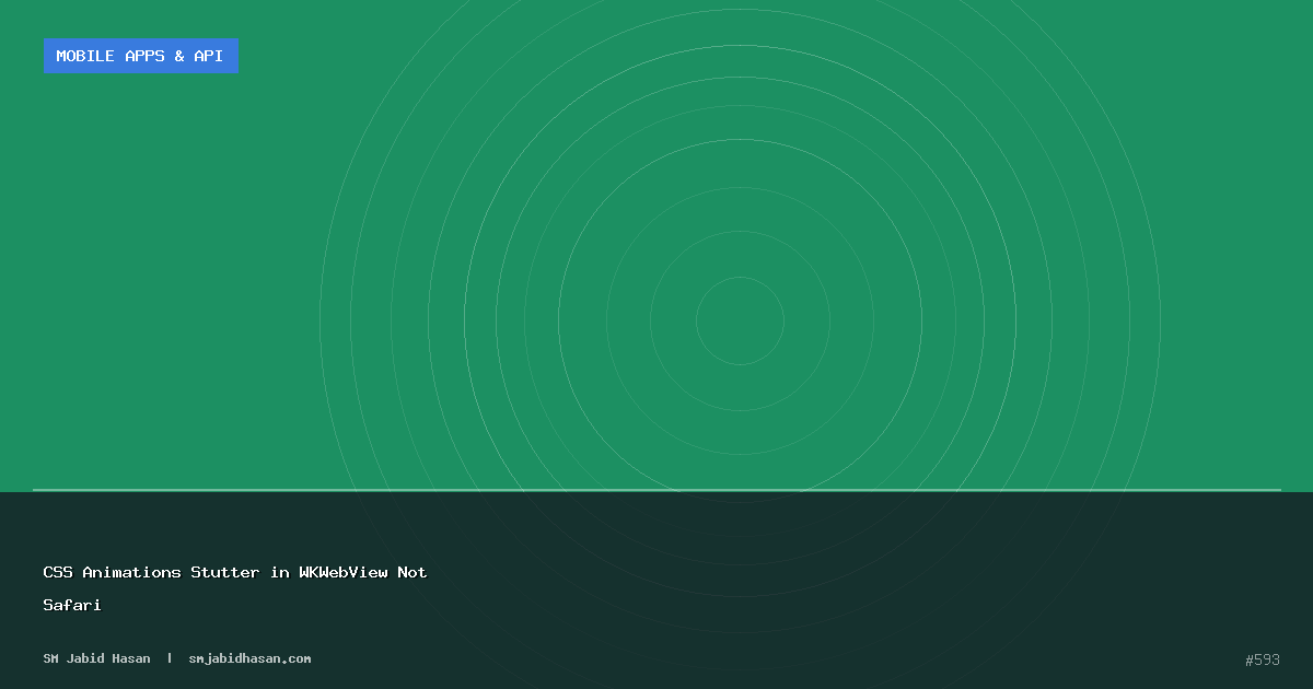 CSS Animations Stutter in WKWebView Not Safari