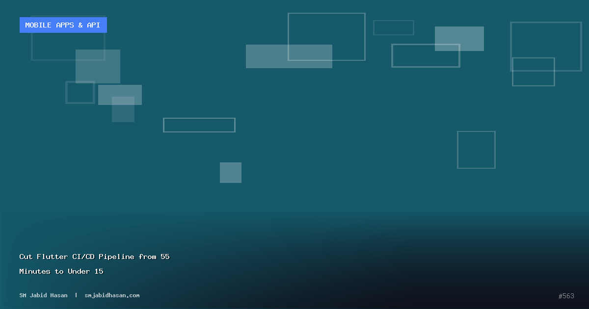 Cut Flutter CI/CD Pipeline from 55 Minutes to Under 15