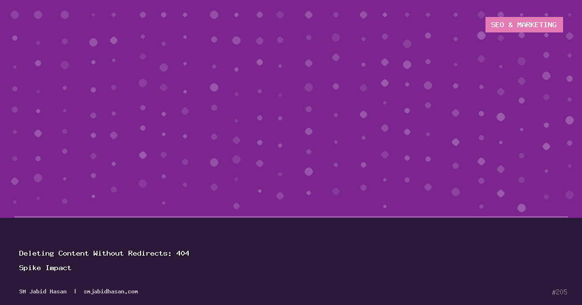 Deleting Content Without Redirects: 404 Spike Impact