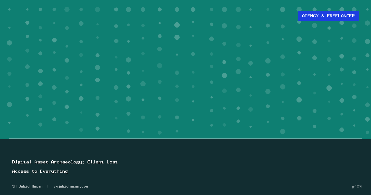 Digital Asset Archaeology: Client Lost Access to Everything