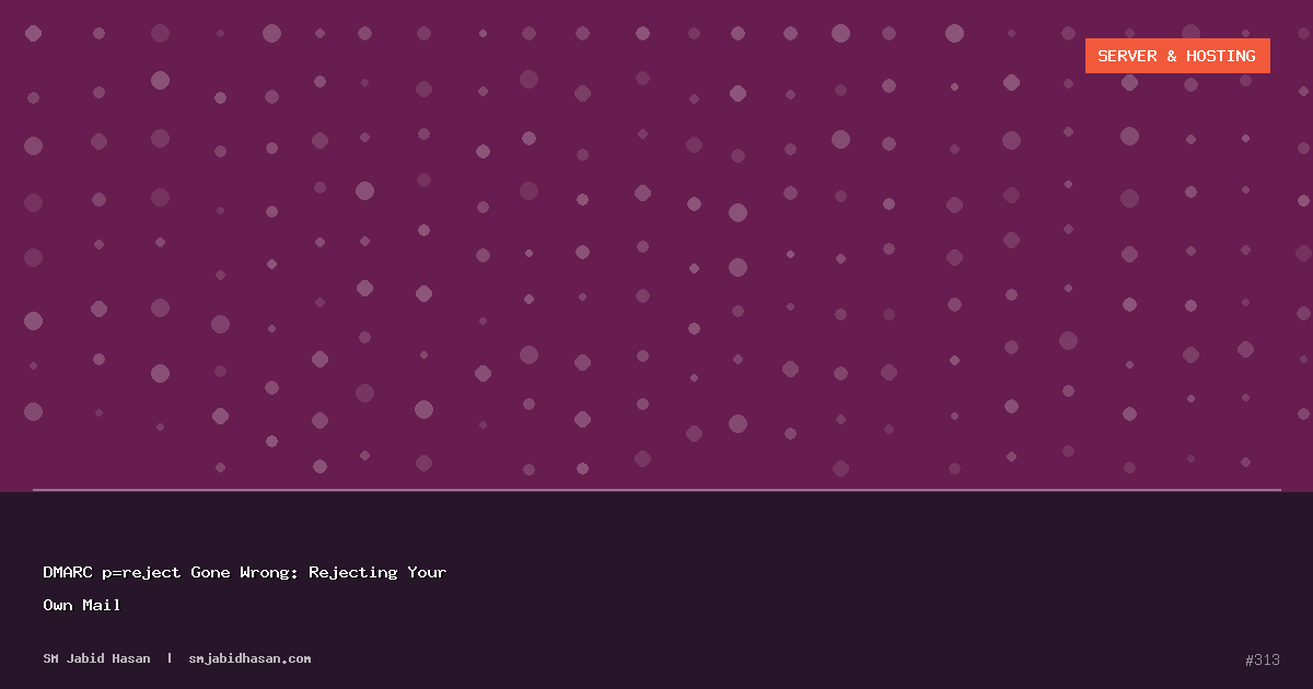 DMARC p=reject Gone Wrong: Rejecting Your Own Mail