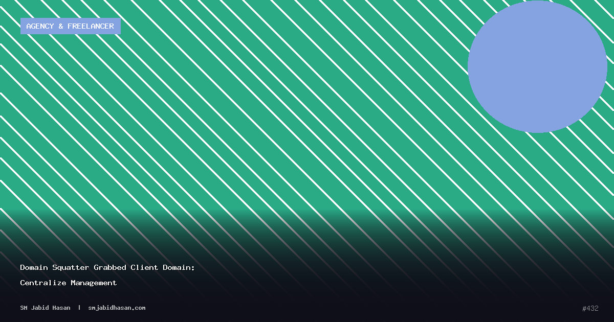 Domain Squatter Grabbed Client Domain: Centralize Management