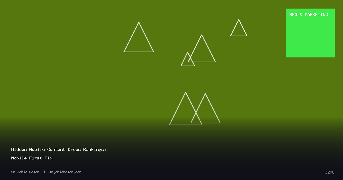 Hidden Mobile Content Drops Rankings: Mobile-First Fix