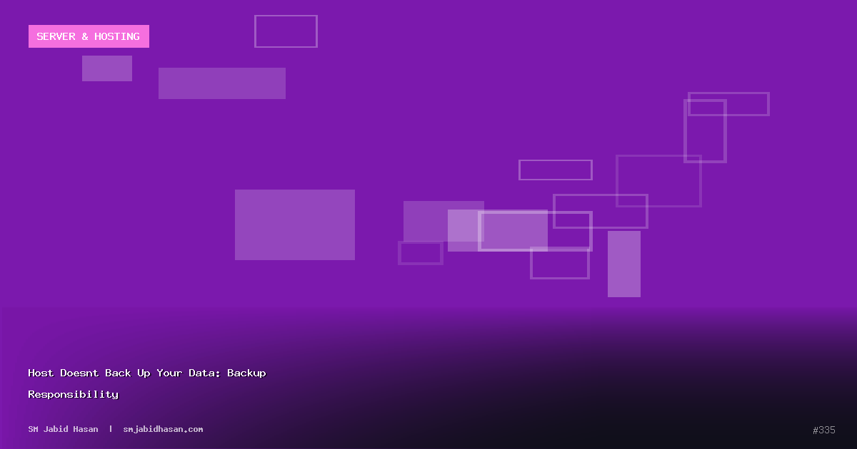 Host Doesnt Back Up Your Data: Backup Responsibility