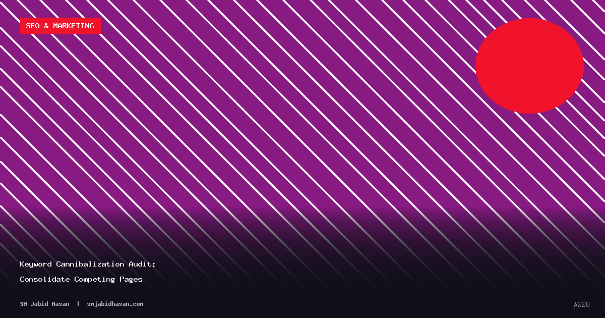 Keyword Cannibalization Audit: Consolidate Competing Pages