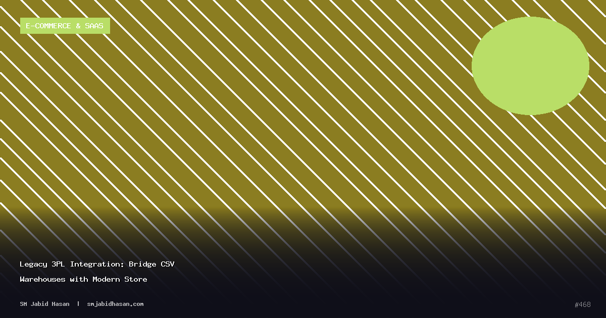 Legacy 3PL Integration: Bridge CSV Warehouses with Modern Store