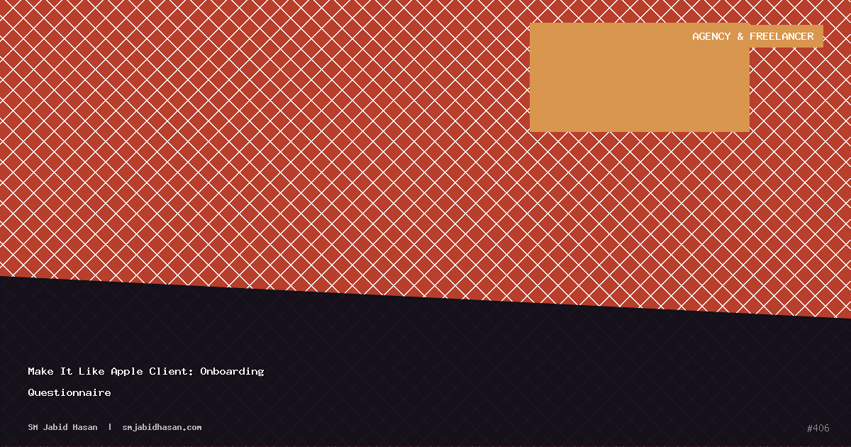 Make It Like Apple Client: Onboarding Questionnaire