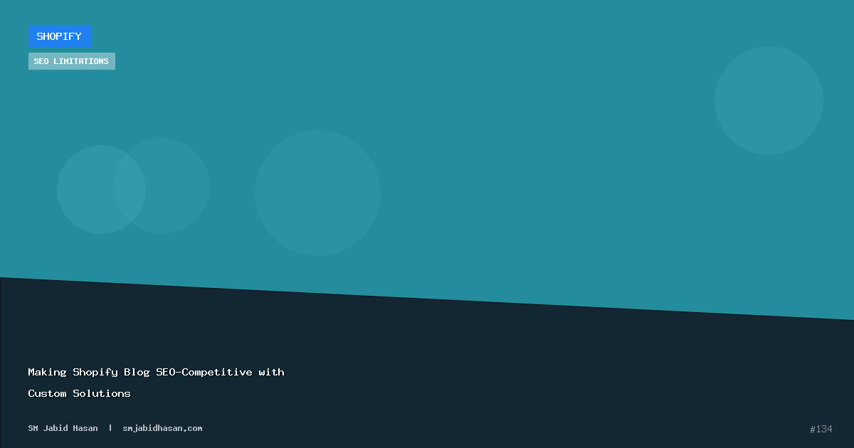 Making Shopify Blog SEO-Competitive with Custom Solutions