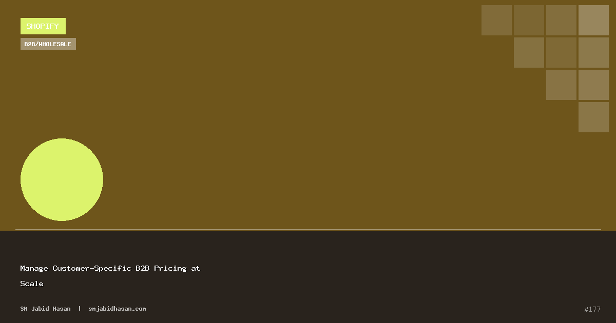 Manage Customer-Specific B2B Pricing at Scale