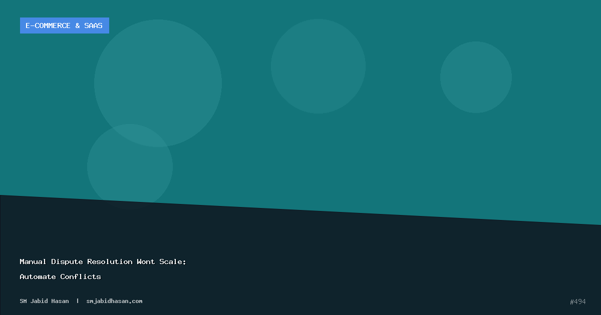 Manual Dispute Resolution Wont Scale: Automate Conflicts