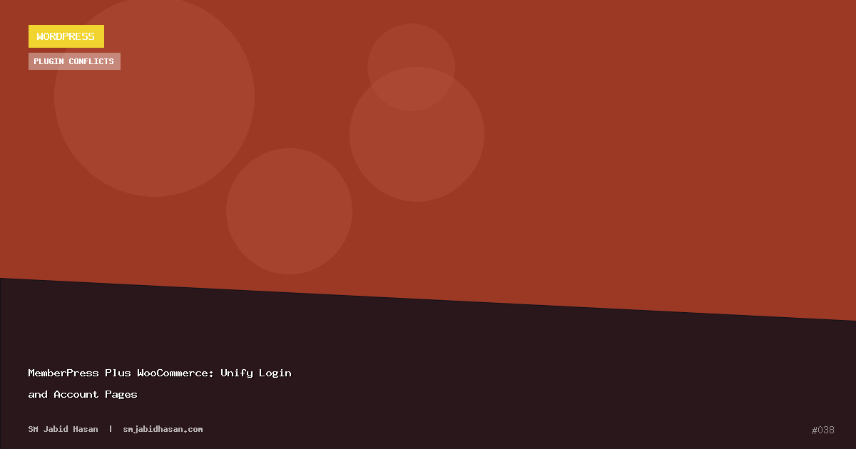 MemberPress Plus WooCommerce: Unify Login and Account Pages