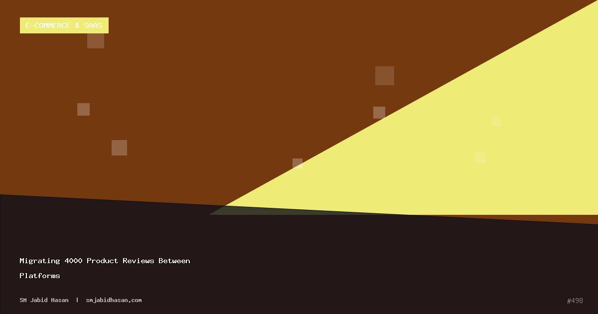 Migrating 4000 Product Reviews Between Platforms