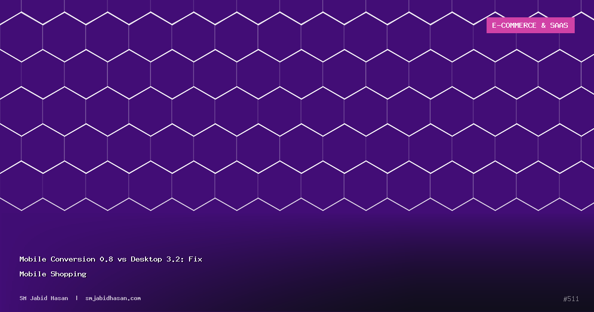 Mobile Conversion 0.8 vs Desktop 3.2: Fix Mobile Shopping