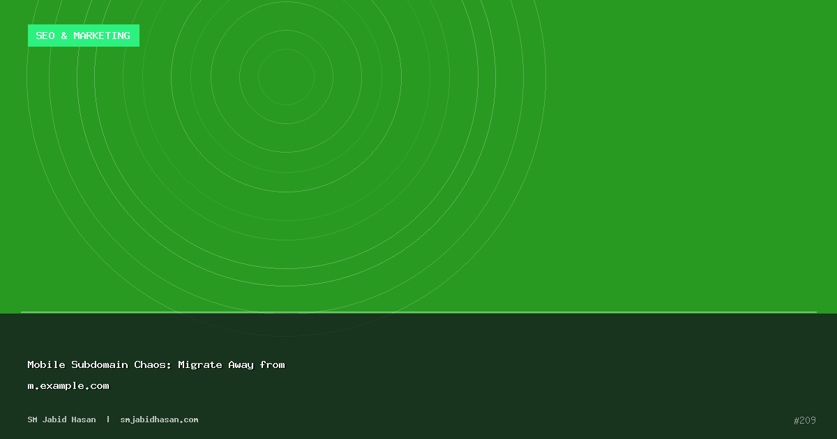 Mobile Subdomain Chaos: Migrate Away from m.example.com