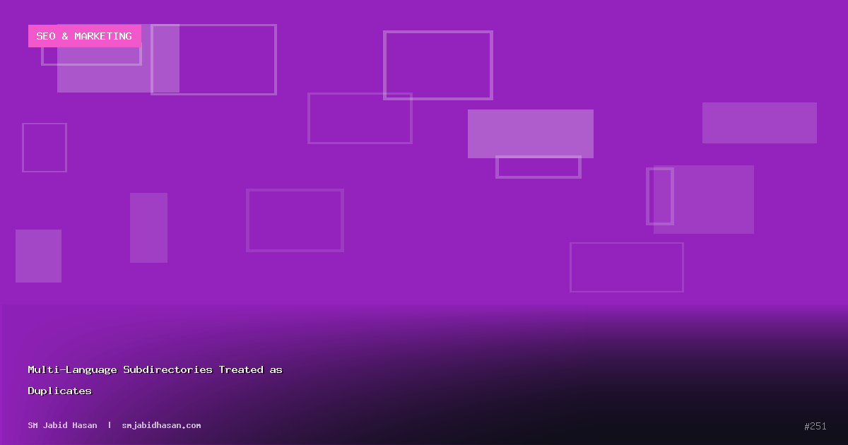 Multi-Language Subdirectories Treated as Duplicates