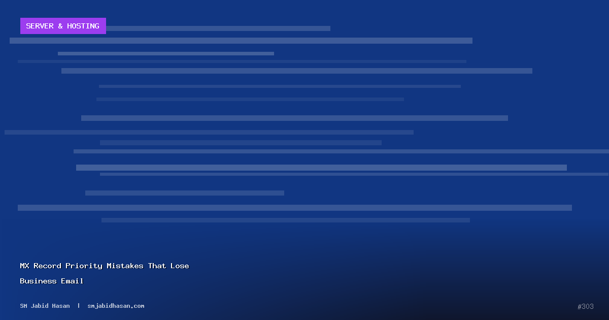 MX Record Priority Mistakes That Lose Business Email