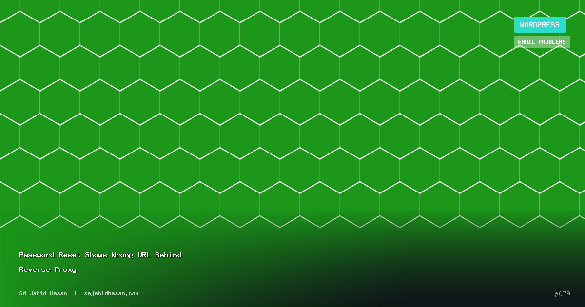 Password Reset Shows Wrong URL Behind Reverse Proxy