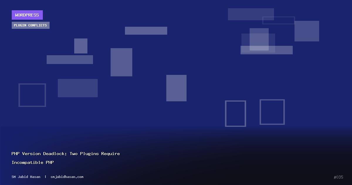 PHP Version Deadlock: Two Plugins Require Incompatible PHP