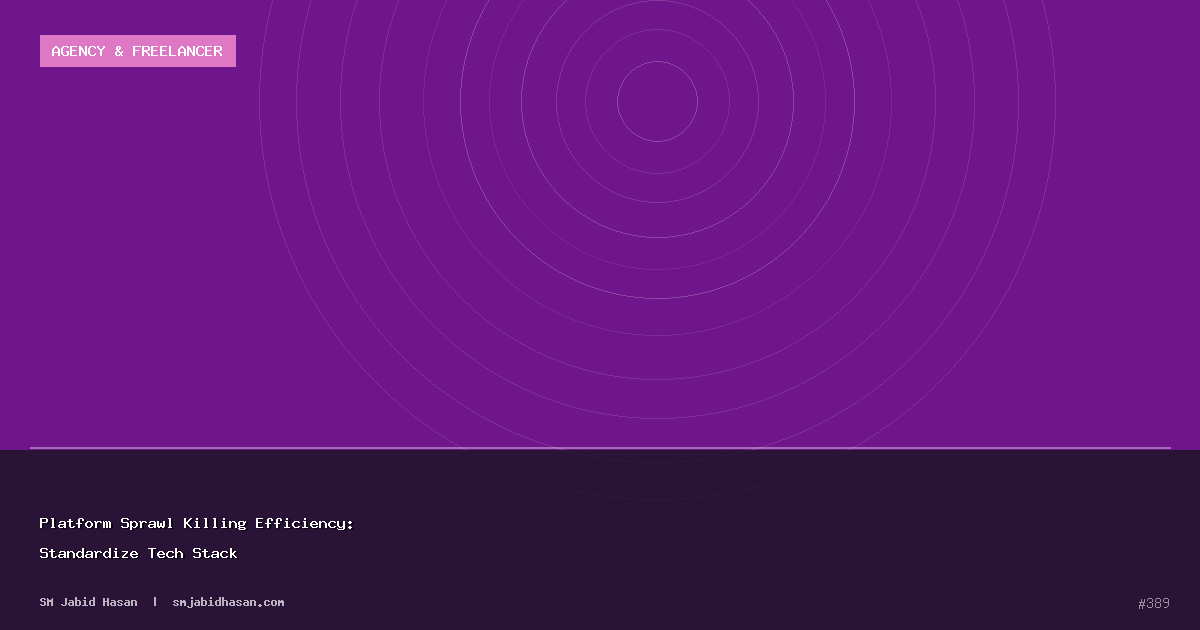 Platform Sprawl Killing Efficiency: Standardize Tech Stack