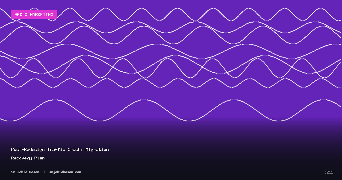 Post-Redesign Traffic Crash: Migration Recovery Plan