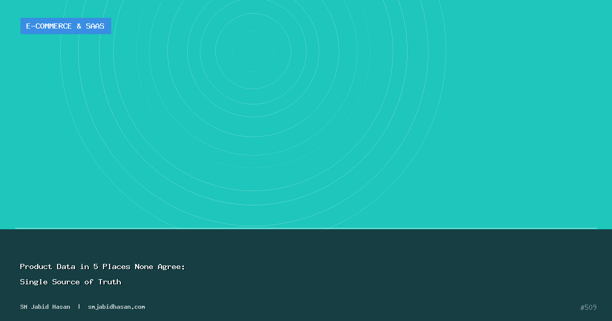 Product Data in 5 Places None Agree: Single Source of Truth