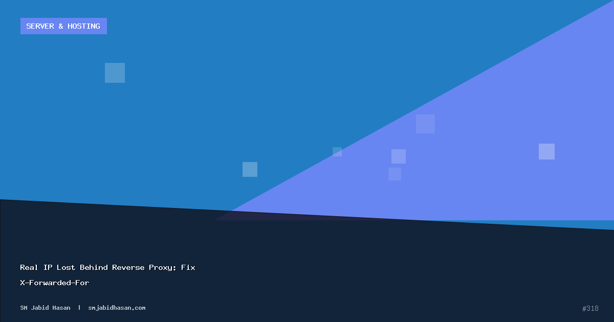 Real IP Lost Behind Reverse Proxy: Fix X-Forwarded-For
