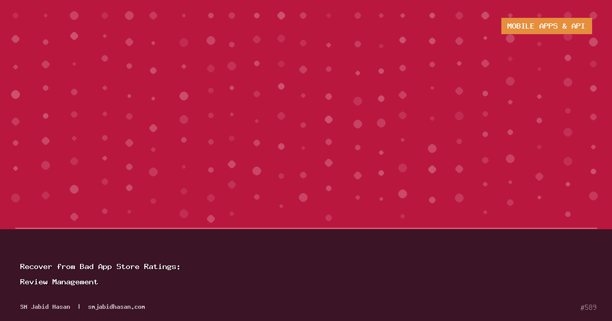 Recover from Bad App Store Ratings: Review Management