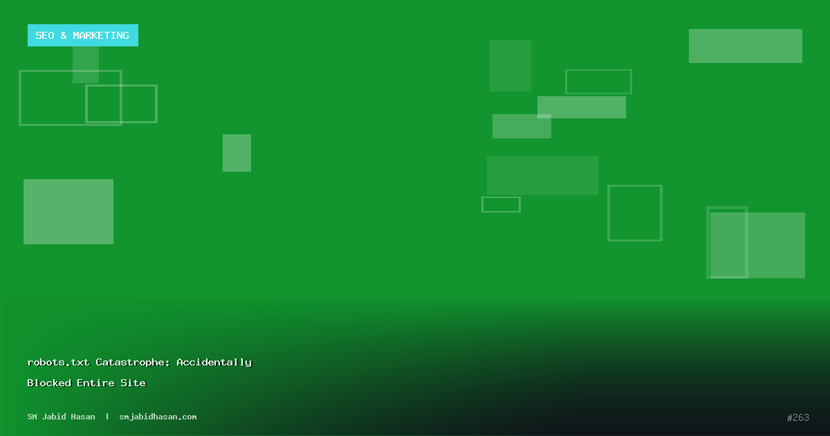 robots.txt Catastrophe: Accidentally Blocked Entire Site