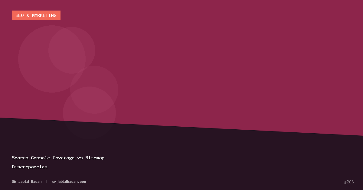 Search Console Coverage vs Sitemap Discrepancies