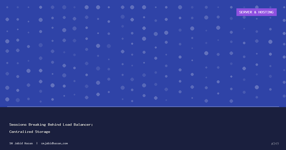 Sessions Breaking Behind Load Balancer: Centralized Storage