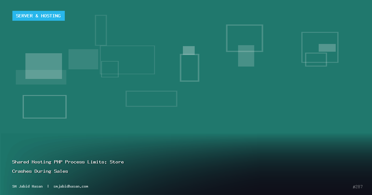 Shared Hosting PHP Process Limits: Store Crashes During Sales