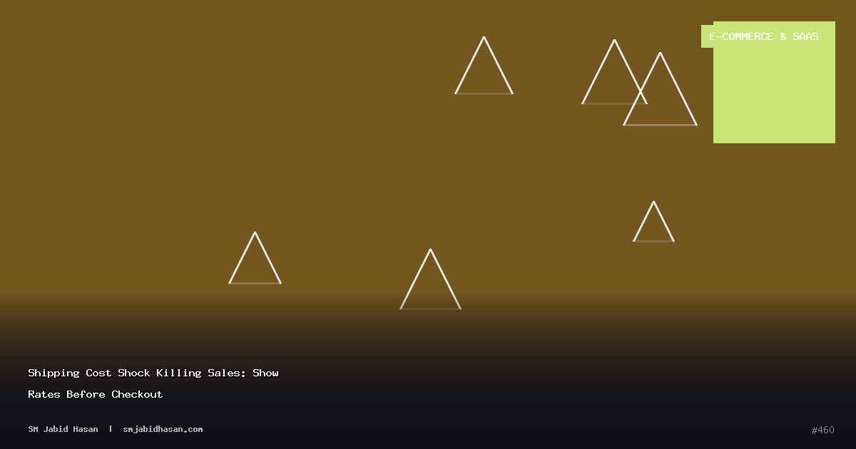 Shipping Cost Shock Killing Sales: Show Rates Before Checkout