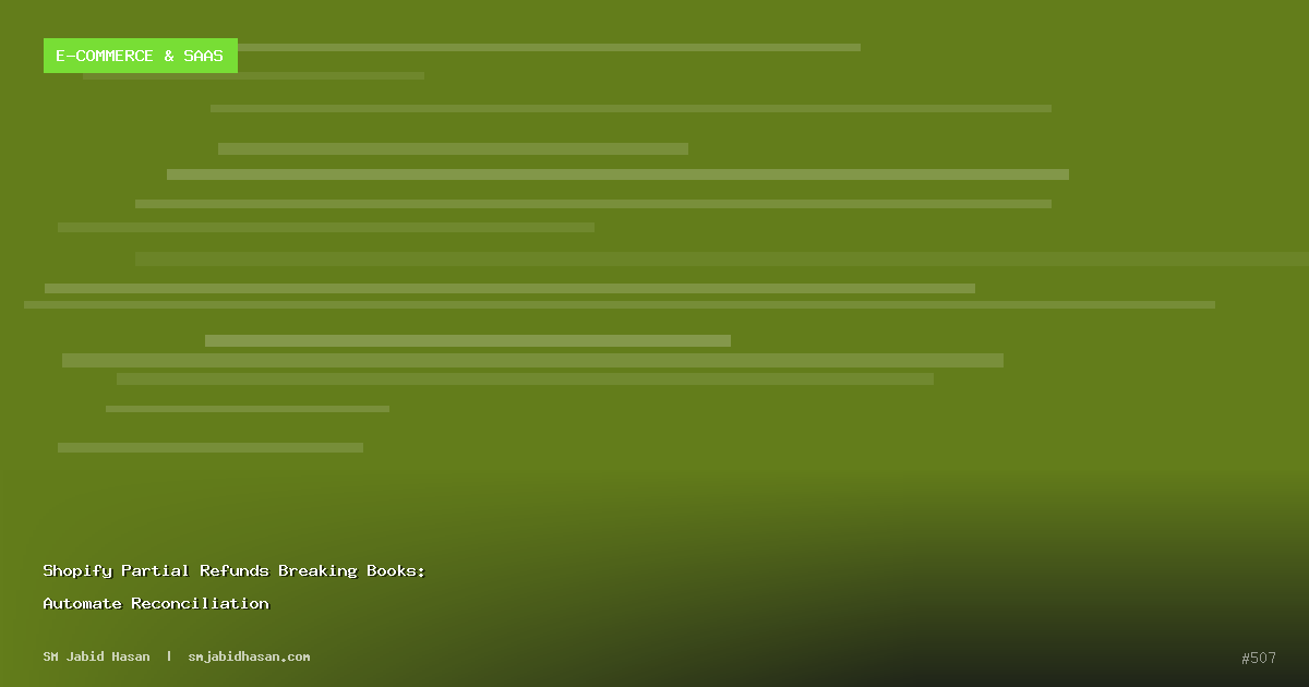 Shopify Partial Refunds Breaking Books: Automate Reconciliation