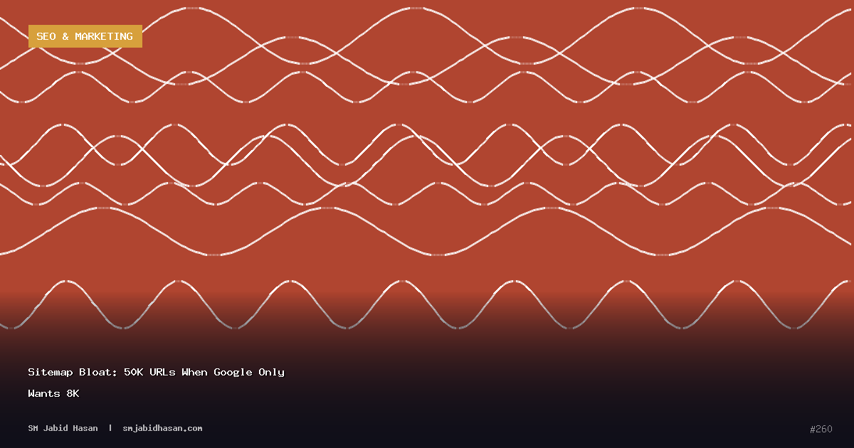 Sitemap Bloat: 50K URLs When Google Only Wants 8K