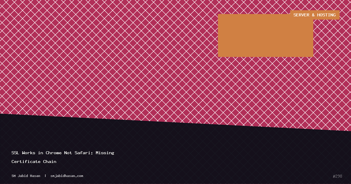 SSL Works in Chrome Not Safari: Missing Certificate Chain
